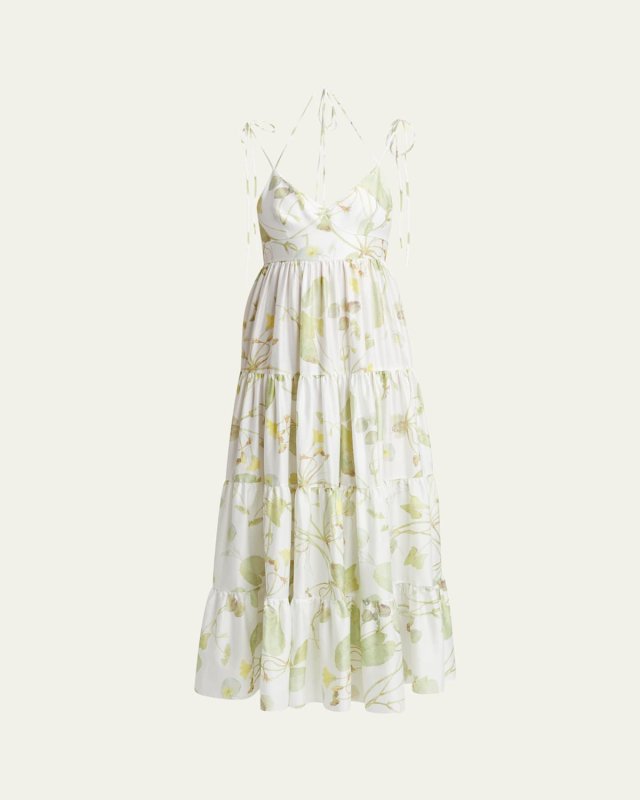 Strappy Fit-&-Flare Maxi Dress